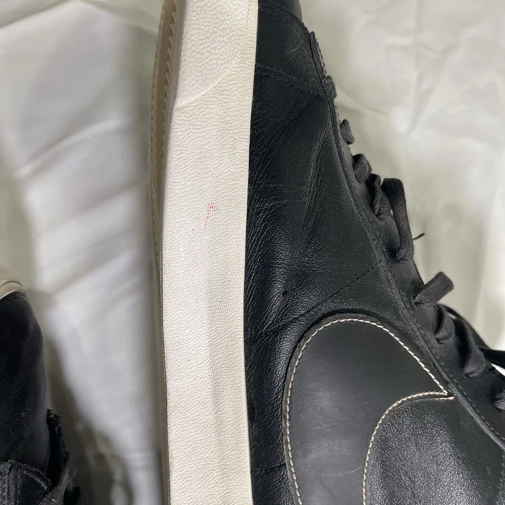 Nike Blazer Mid Premium DARK PATINA Black Leather High Top Sneakers ✨ Size 13‎